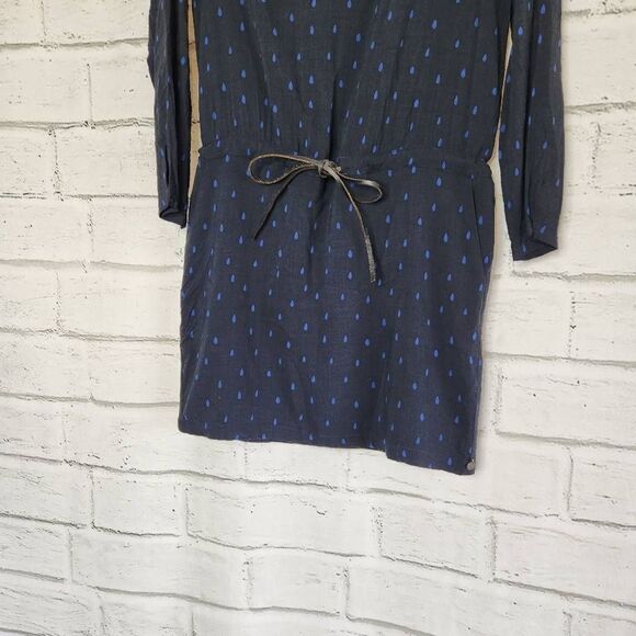Maison Scotch Women's Tear Drop Print Long Sleeve Shift Dress Size 2 Viscose - Picture 4 of 14